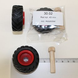 Rad komplett 43mm